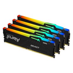 KINGSTON Memory KF556C40BBAK4-64 FURY Beast Black RGB DDR5, 5600MT/s, 64GB,KIT OF 4