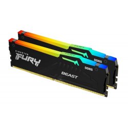 KINGSTON Memory KF564C32BBEAK2-64 FURY Beast Black RGB DDR5, 6000MT/s, 64GB KIT OF 2, EXPO