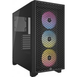 Corsair Mid Tower ATX Case 3000D RGB Airflow Windowed Tempered Glass - Black - CC-9011255-WW