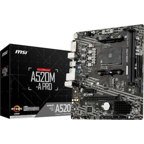 MSI A520M-A PRO Motherboard Micro ATX με AMD AM4 Socket