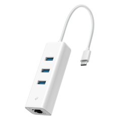 TP-LINK USB 2.0 Hub 3 Θυρών με σύνδεση USB-A / Ethernet UE330C