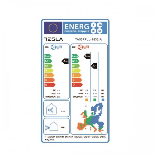 TESLA Classic Κλιματιστικό AC Inverter 18000BTU TA53FFLL-1832IA