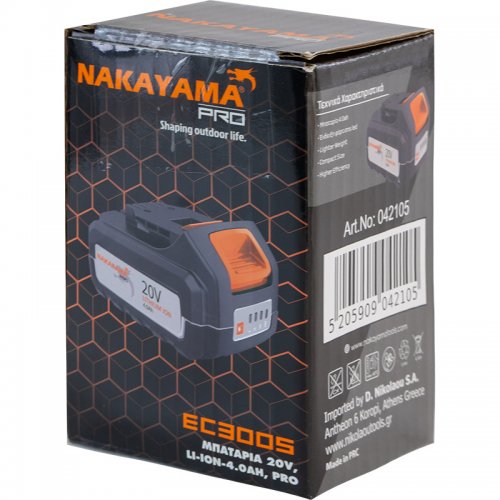 Μπαταρία  20V,Li-Ion-4.0Ah PRO Nakayama Pro EC3005