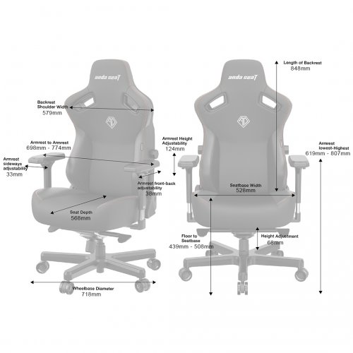 ANDA SEAT Gaming Chair KAISER-3 XL Black