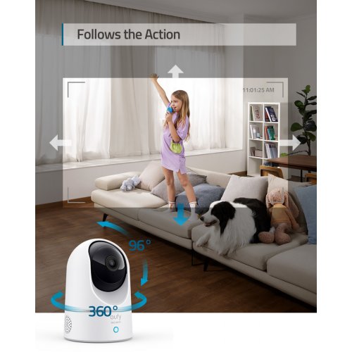 ANKER Wi-Fi Camera 2K Pan-Tilt Indoor 281-50-ANEC2KPT