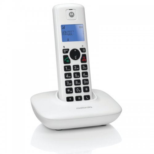 Motorola T401+ White (Ελληνικό Μενού) Ασύρματο τηλέφωνο με φραγή αριθμών, ανοιχτή ακρόαση και Do Not Disturb