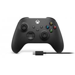 Microsoft Xbox Wireless Controller + USB-C Cable Black Gamepad Analogue / Digital PC, Xbox One, Xbox One S, Xbox One X, Xbox Ser