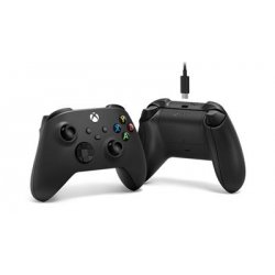 Microsoft Xbox Wireless Controller + USB-C Cable Black Gamepad Analogue / Digital PC, Xbox One, Xbox One S, Xbox One X, Xbox Ser