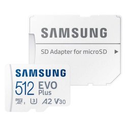 Samsung Micro Secure Digital Evo Plus (2021) U3 512GB Class 10 (MB-MC512KA/EU) (SAMMB-MC512KA/EU)