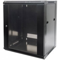 INT 711869 FLATPACK Επιτοίχια καμπίνα 19", 12U (570x450mm), Flatpack, μαύρο