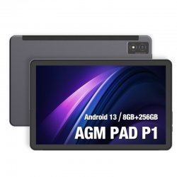 AGM PAD P1 10.36" Γκρι αδιάβροχο Τablet IP68/IP69K με Bluetooth, USB, SD, 2 Nano SIM, 4G, 2K, GPS, Android 13 με θήκη