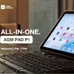 AGM PAD P1 10.36" Γκρι αδιάβροχο Τablet IP68/IP69K με Bluetooth, USB, SD, 2 Nano SIM, 4G, 2K, GPS, Android 13 με θήκη