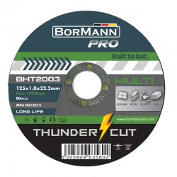 ΔΙΣΚΟΣ ΚΟΠΗΣ ''THUNDER-CUT" MULTI CUTTING LONG LIFE  Φ125x1mm BORMANN Pro BHT2003