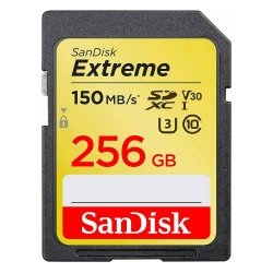 SanDisk 256GB Extreme SDXC UHS-I card (SDSDXVV-256G-GNCIN) (SANSDSDXVV-256G-GNCIN)