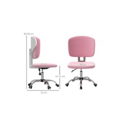 Vinsetto Εργονομική Καρέκλα Γραφείου Ροζ 48x53x80-90 (VIN921-689V01PK)