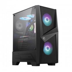 MSI MAG Forge 100M Gaming Midi Tower Κουτί Υπολογιστή με Πλαϊνό Παράθυρο και RGB Φωτισμό Μαύρο