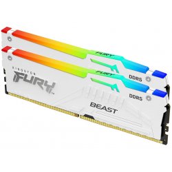 KINGSTON Memory KF556C36BWEAK2-64 FURY Beast White RGB DDR5, 5600MT/s, 64GB,KIT OF 2