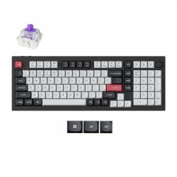 Keychron Q5 HE (Q5H-M1) QMK Wireless Custom Hall Effect Keyboard Purple Switch 96% US Layout